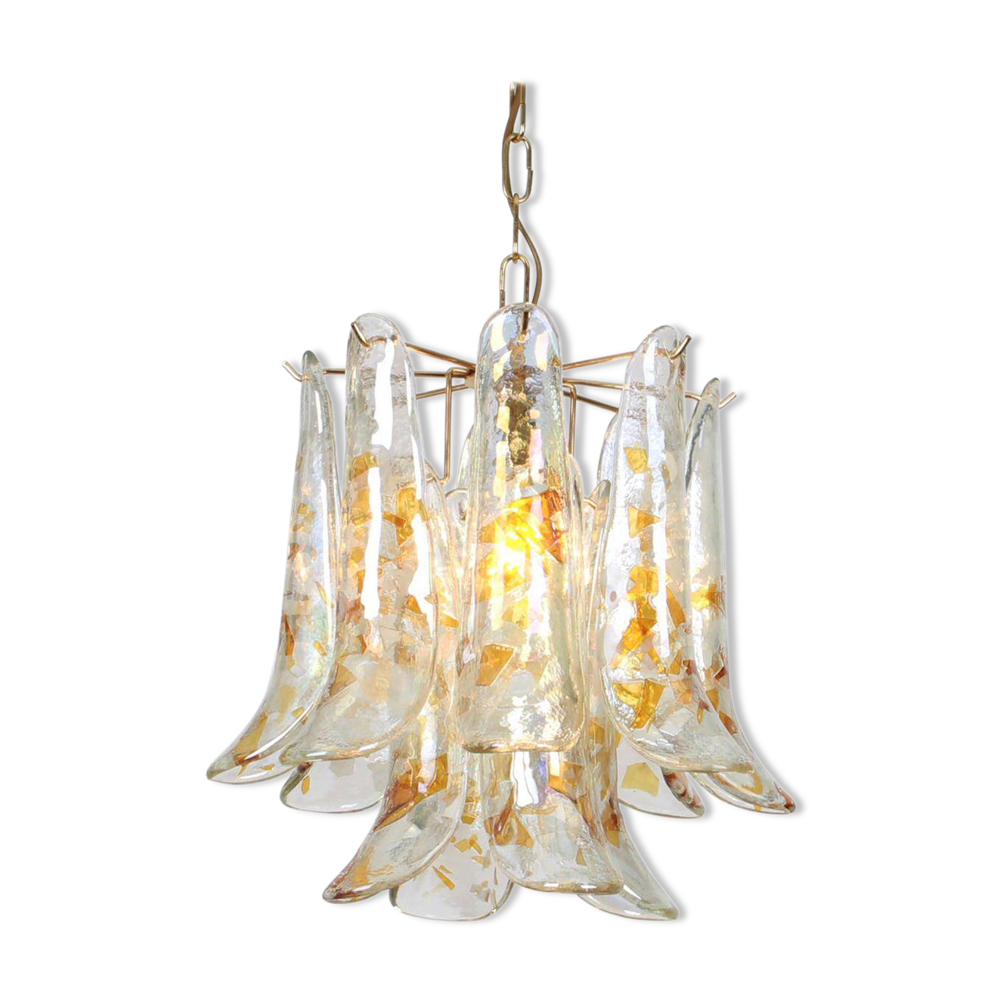 Murano glass chandelier designed by Carlo Nason for Mazzega, 1970s.