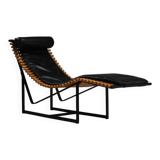 Chaise longue à dossier en épine dorsale par Peter Strassl, Allemagne des années 1970.