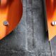 Pair of orange brushed aluminum wall light