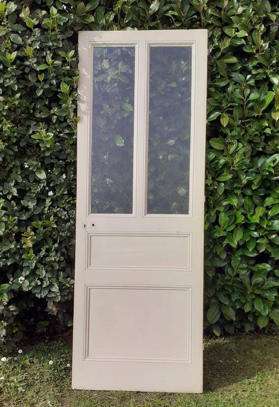 Communication door 1 translucent glass H233.5xL84.5cm old 20th century