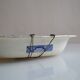 English earthenware dish 19th Staffordshire willow pattern decoration