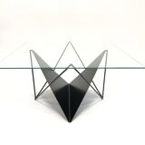 80s steel wire coffee table eclectic design