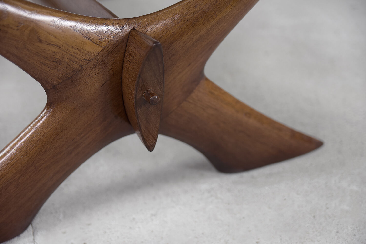 Mid-century scandinavian walnut condor coffee table by fredrik schriever-abeln for örebro glass, 196