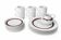 Vintage German Coffee Set for 6 by Thomas Arcta, Burgundy and Platinum