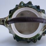 Vintage enamelled earthenware shell decor teapot
