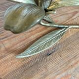 Vintage brass flower ashtray