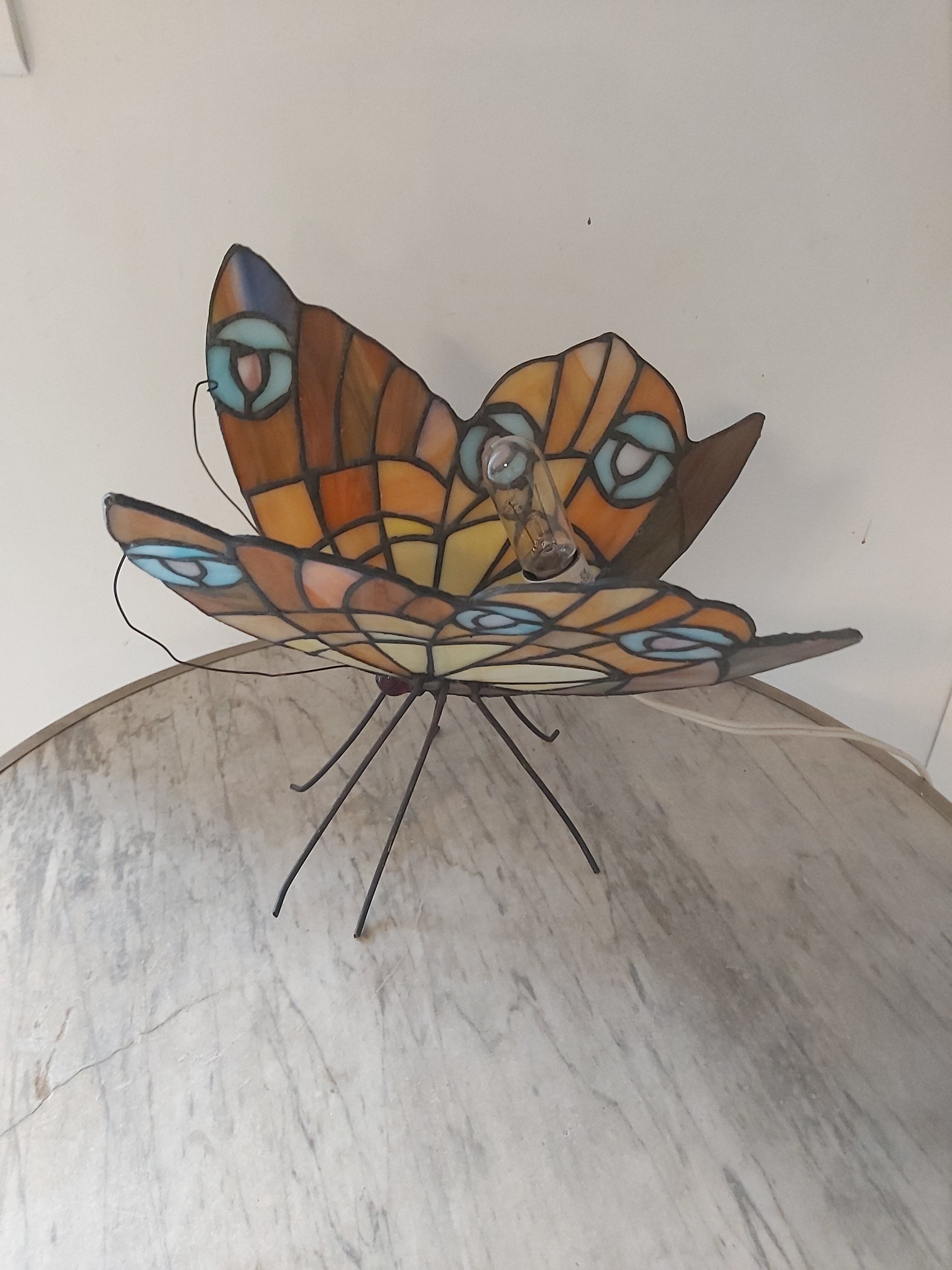 Vintage Tiffany butterfly lamp