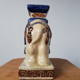 Blue ceramic elephant, beige