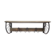 Porte manteaux avec porte chapeaux en fer et bois