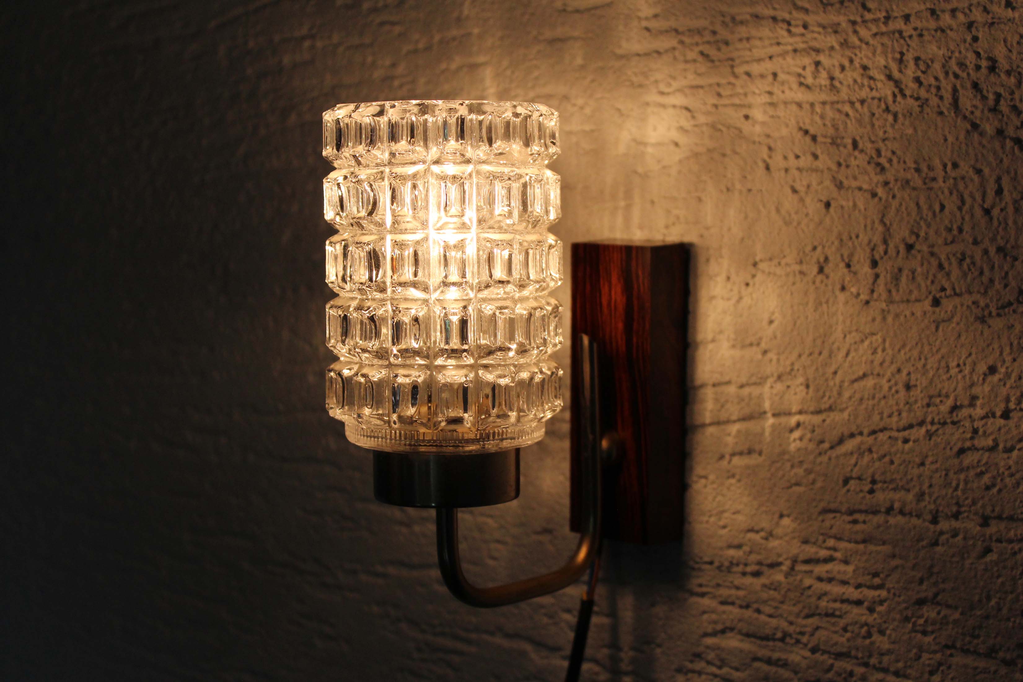 Glass wall lamp years 50