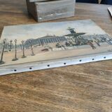 Adrien Raphaël Noulin huile sur toile Naïf/Paris,  la Concorde.