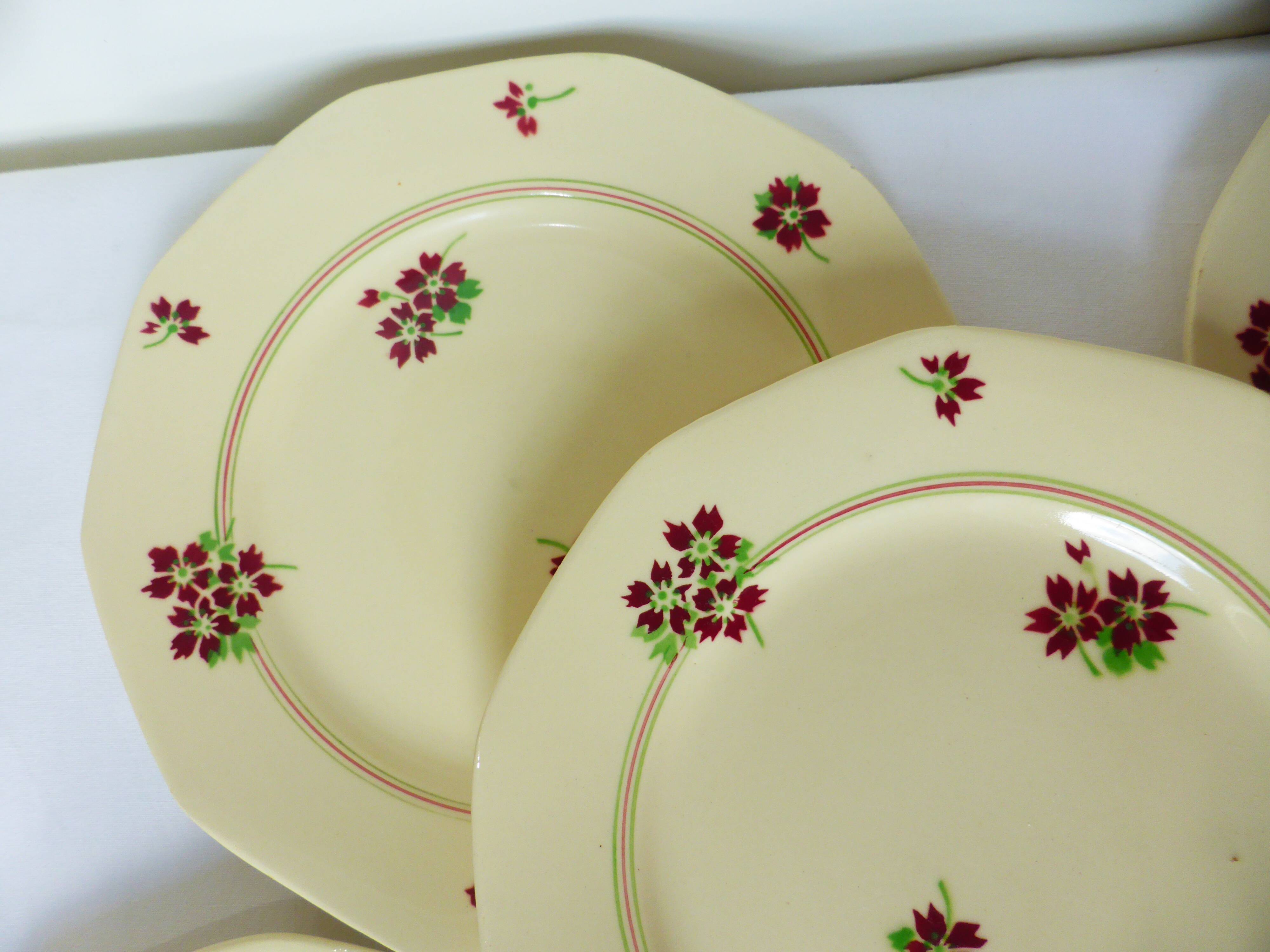 5 flat plates from the Moulin des Loups and Hamage model Paul 220539