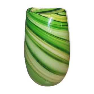 Berlingot colored glass vase