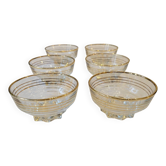 6 champagne glasses 1930