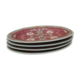 4 oval raviers in Chinese earthenware L 20.5 cm