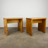 Pair of stools Les Arcs, Charlotte Perriand selection