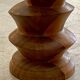 Turned wooden candle holder