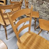 Lot 8 Chaises bistrot Campagnard 1970