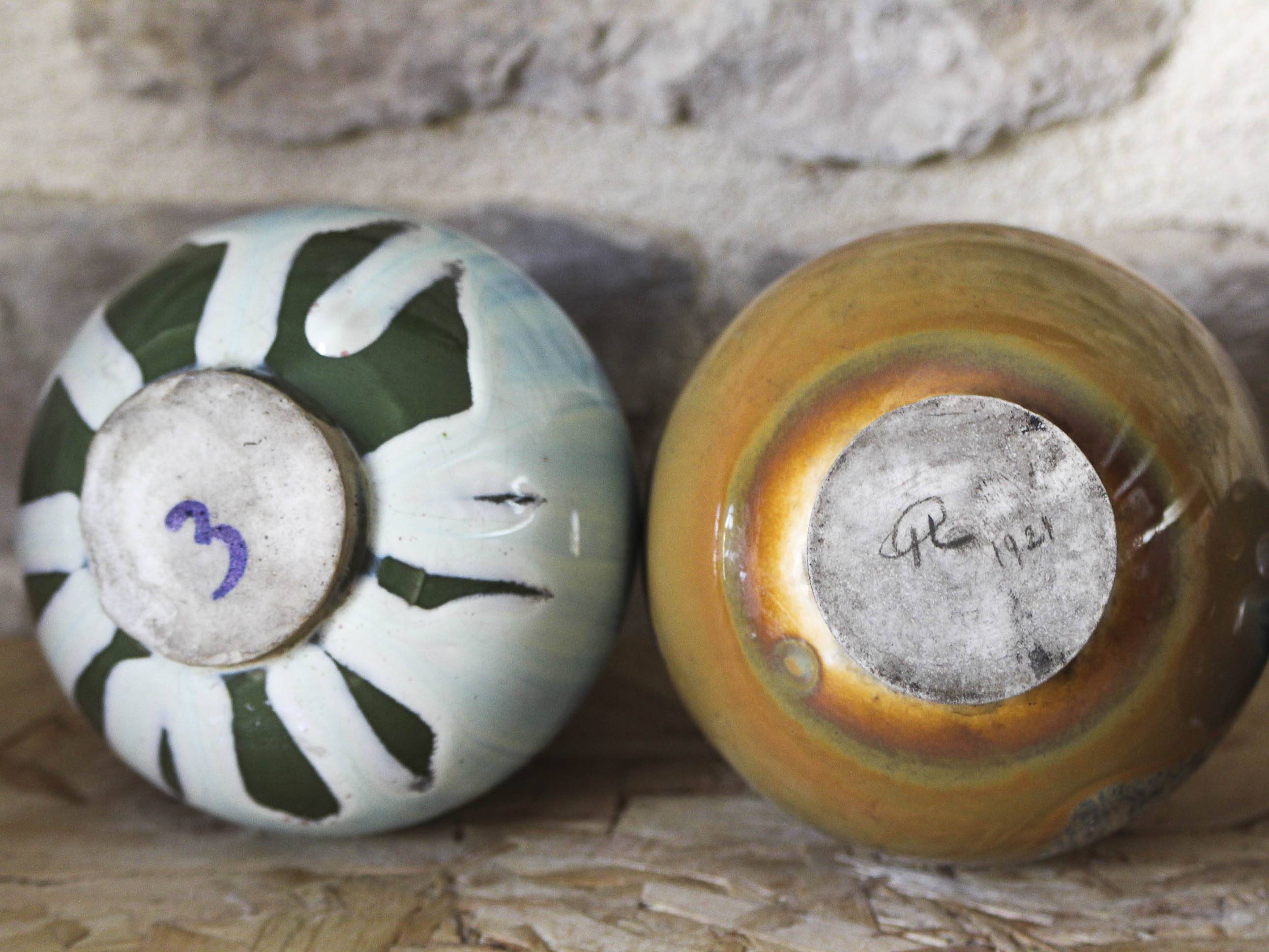 Set of 4 porcelain vases from the early 20th century by François Paul Louchet.
