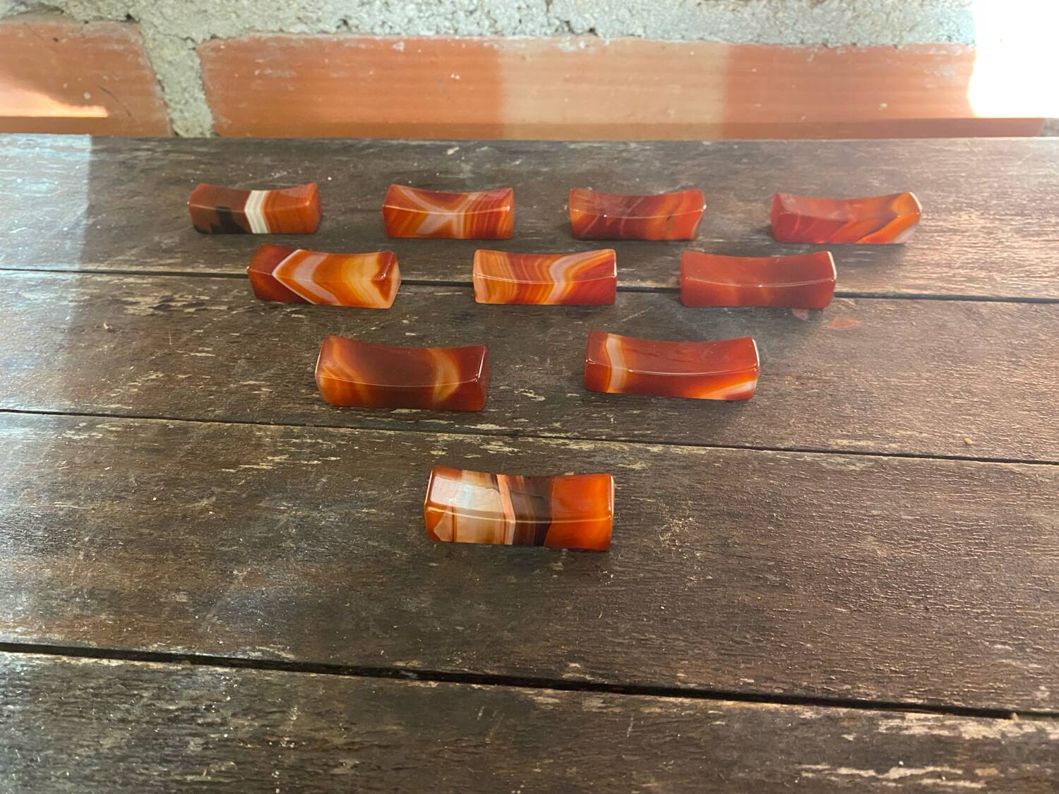 Set of 10 Vintage Agathe Table Knife Holders #D467