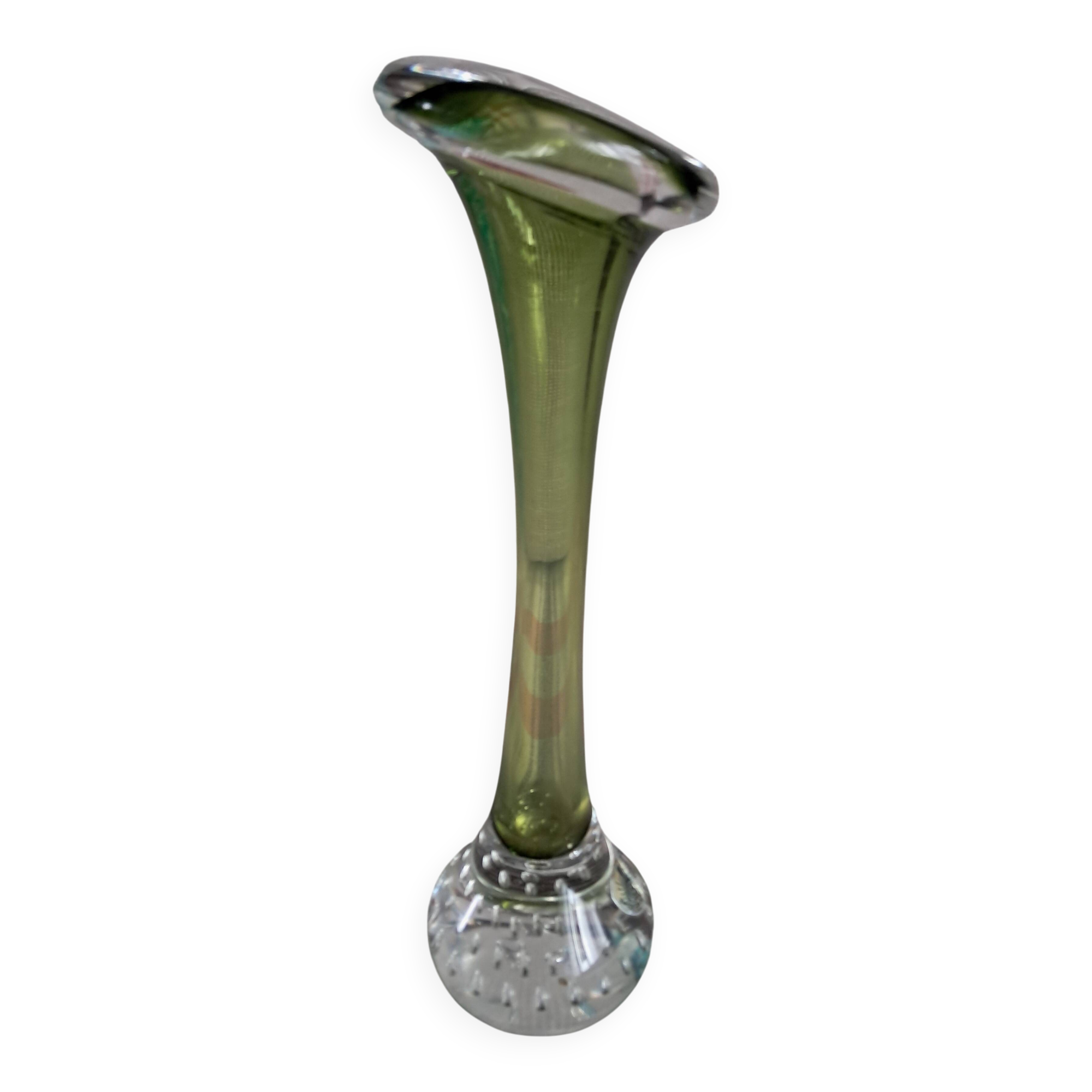 Swedish blown glass soliflore vase