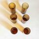 Set of 6 vintage amber glasses Height 17 cm