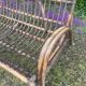 Vintage rattan bench from the 60s