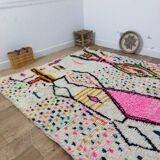 Vintage Azilal rug 306x195 cm - Colorful and geometric patterns