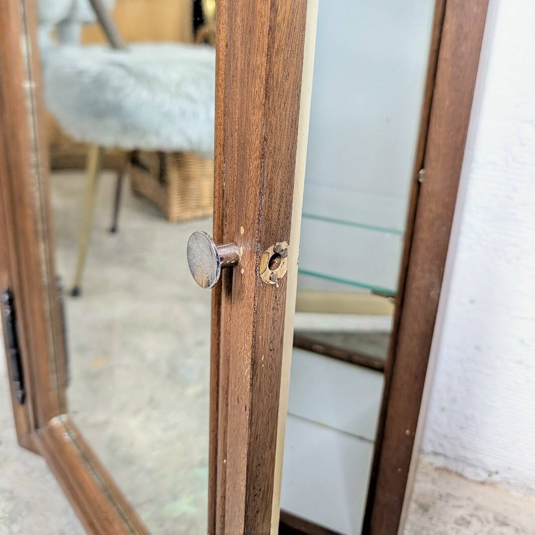 Vintage teak bathroom cabinet
