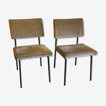 Duo de chaises modernistes par G. Guermonprez pour Magnani – années 60