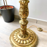 Louis XVI column floor lamp in gilded wood