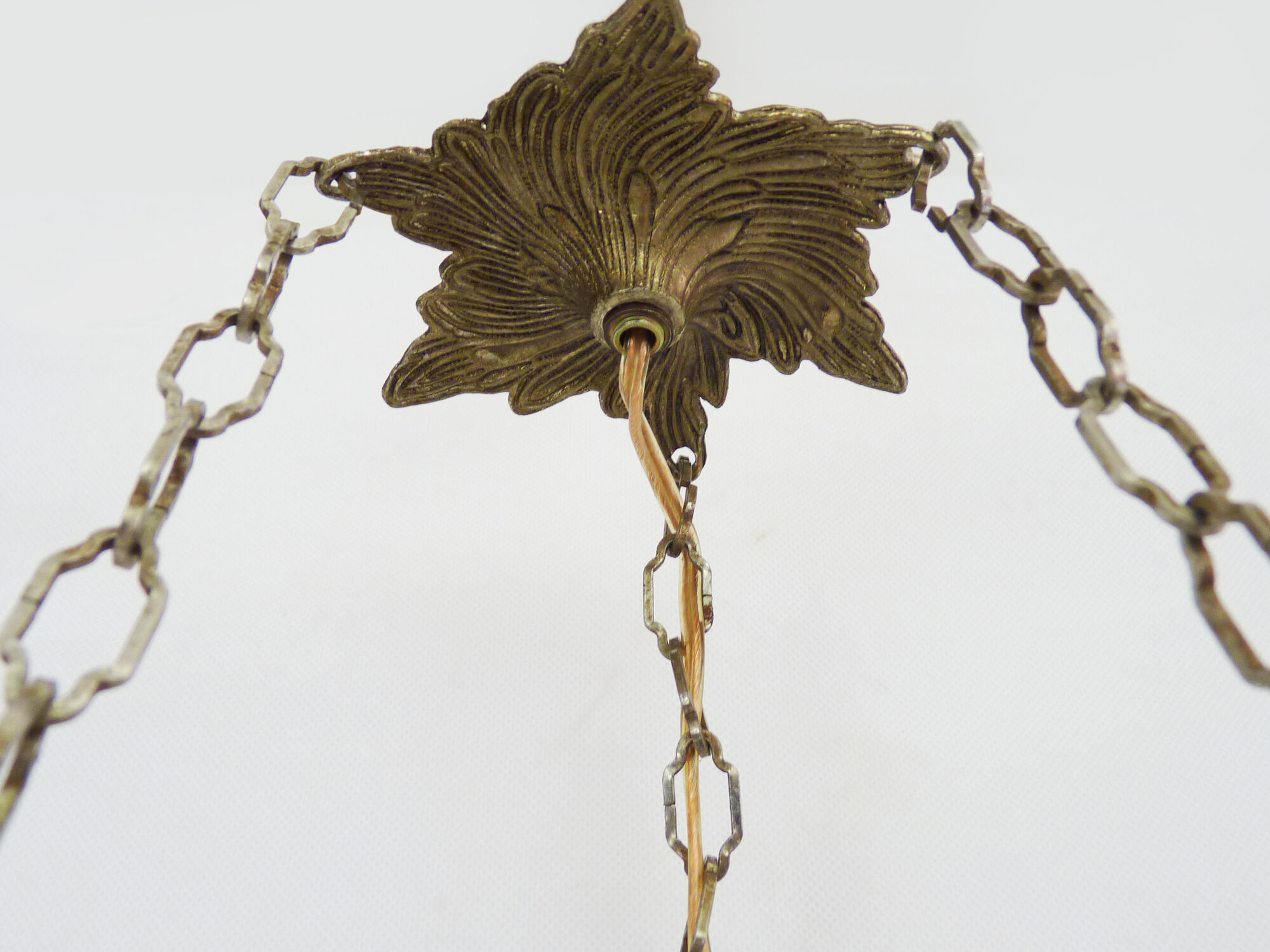 Suspension cava Art Deco 1 Fire in blue glass. Signed Delmas. Year 30