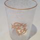 Crystal wedding goblet with gold engraving