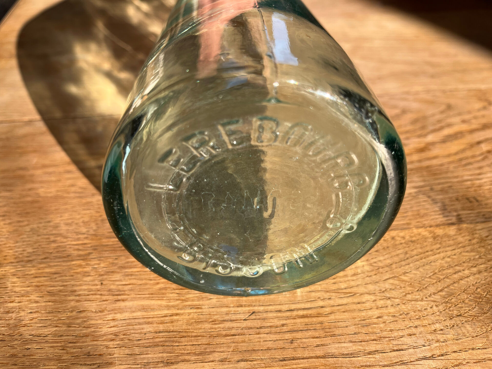 Transparent glass vase