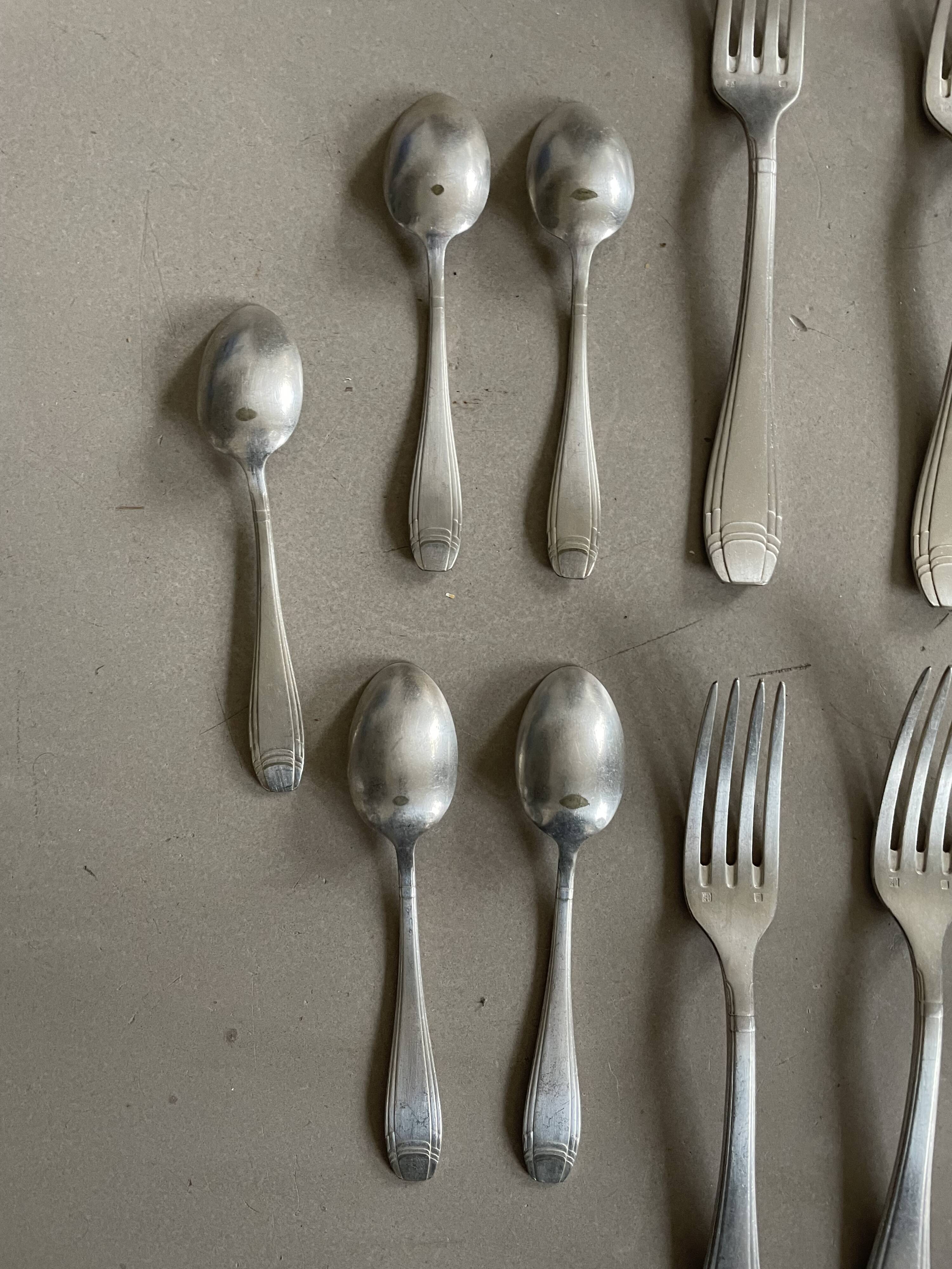 Set of cutlery, Art Deco silverware