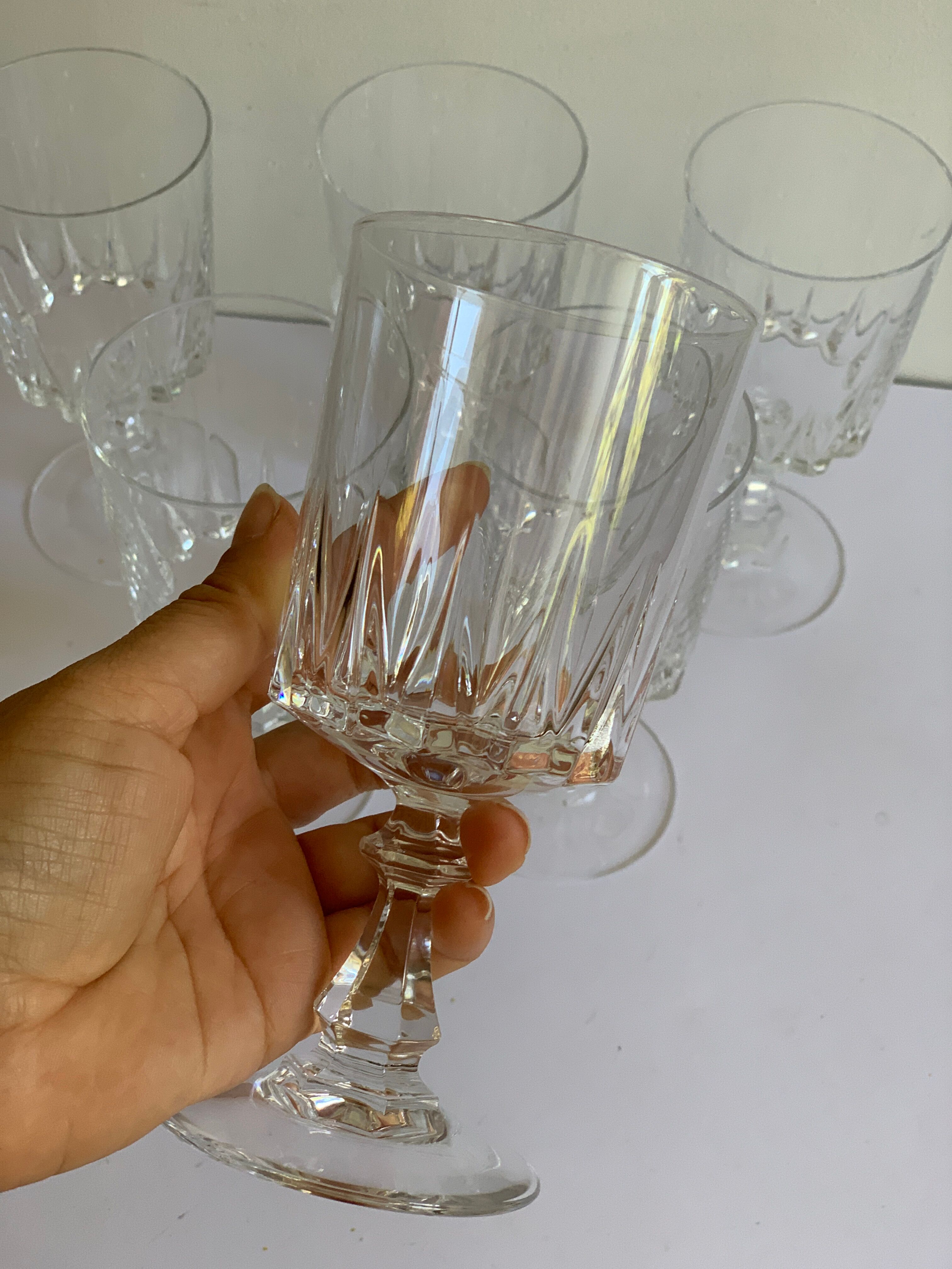 Crystal wine glasses
