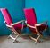 Pair of red armchairs. Denmark 1950