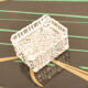 1980s crystal ashtray with cigarette case, Julia Glassworks, Poland
