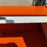 vintage orange bread hutch 70s