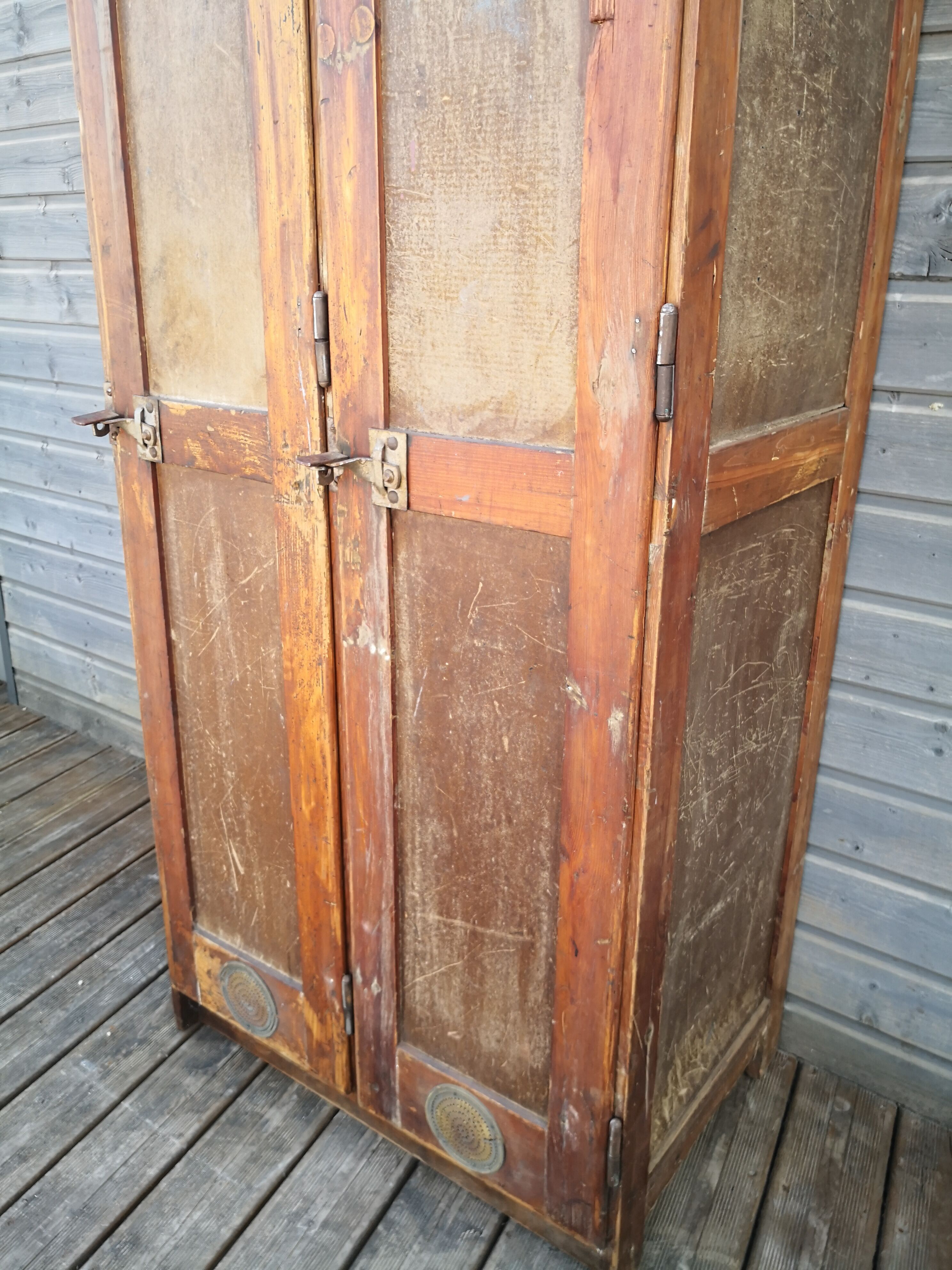 Coat rack cloakroom, Vintage wooden wardrobe