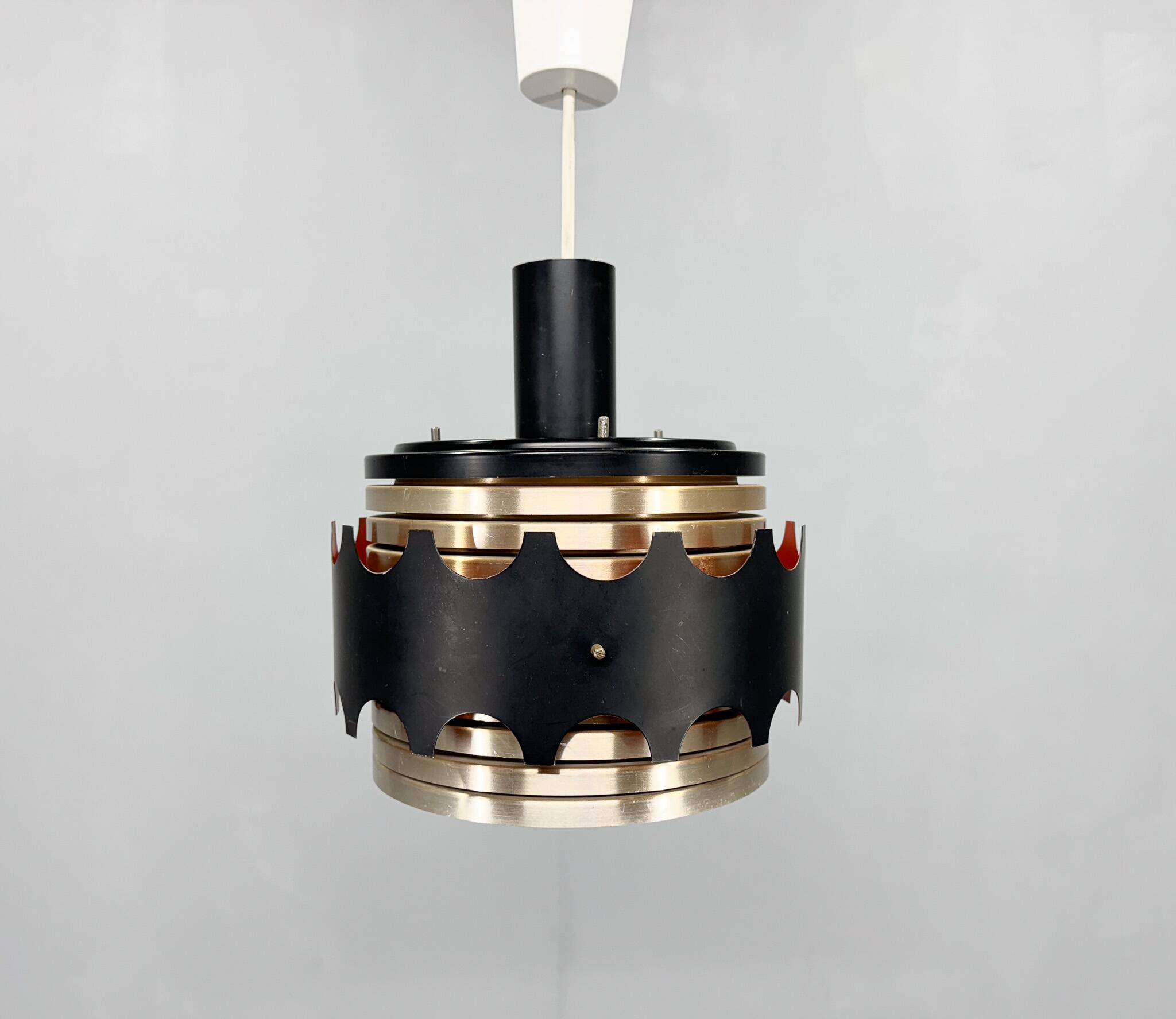 Lampe suspendue space age par veb leuchtenwerk, allemagne, années 1970