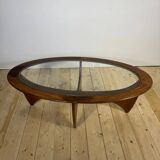 G-Plan Astro oval coffee table in teak and glass – Mid-century icon