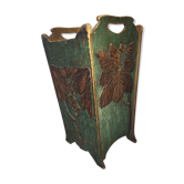 Old umbrella door art deco wooden plant motifs