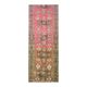 Vintage Turkish Oushak Handmade Wool Cotton Pink Runner Rug 96x242