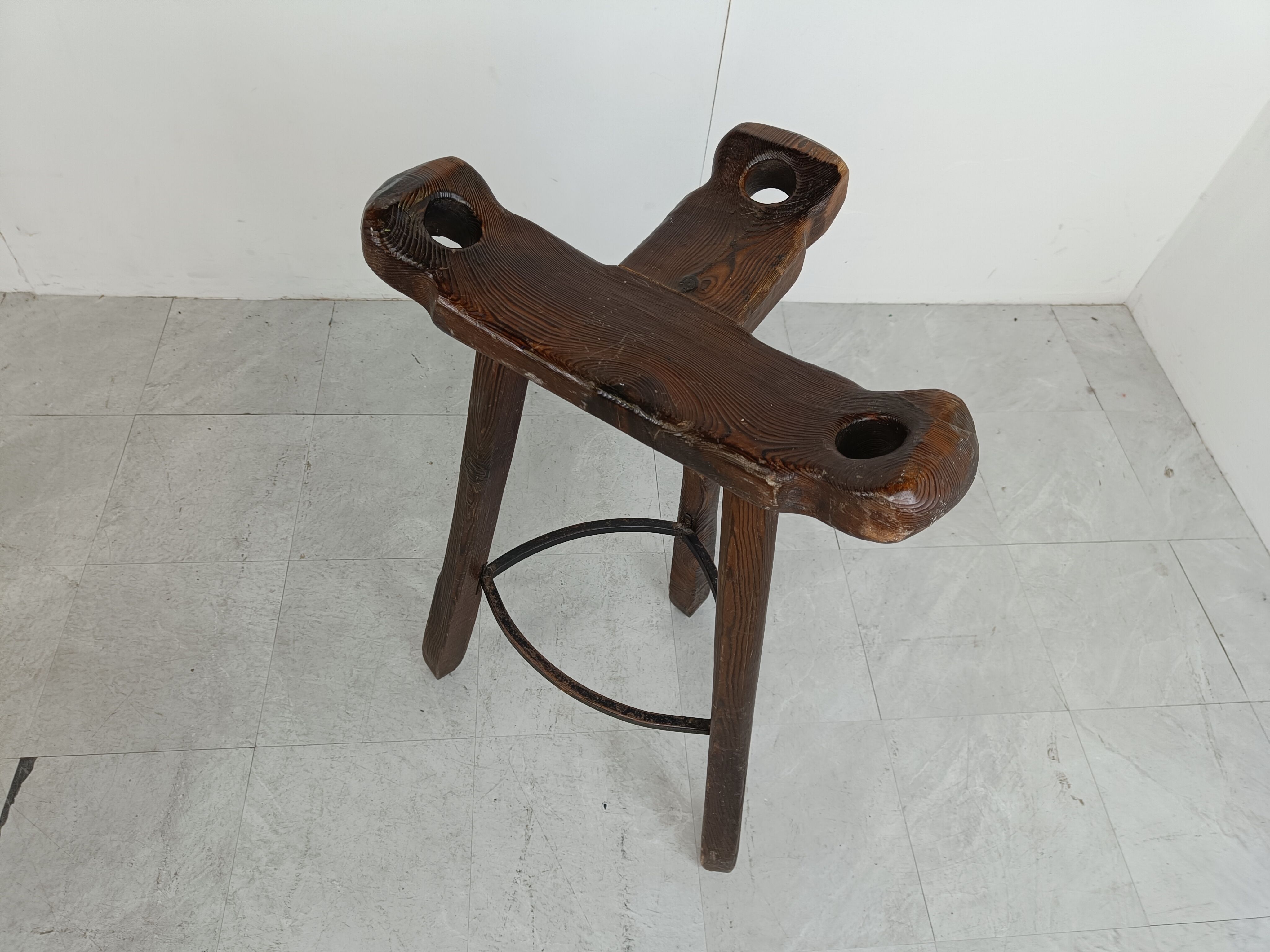 Mid century brutalist bar stools set of 5, 1960s