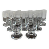 Set of 9 vintage Luminarc stemmed glasses from the 70s