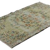 ONE-OF-A-KIND TURKISH HANDWOVEN VINTAGE RUG - RUSTIC VINTAGE CHARM 206X 109