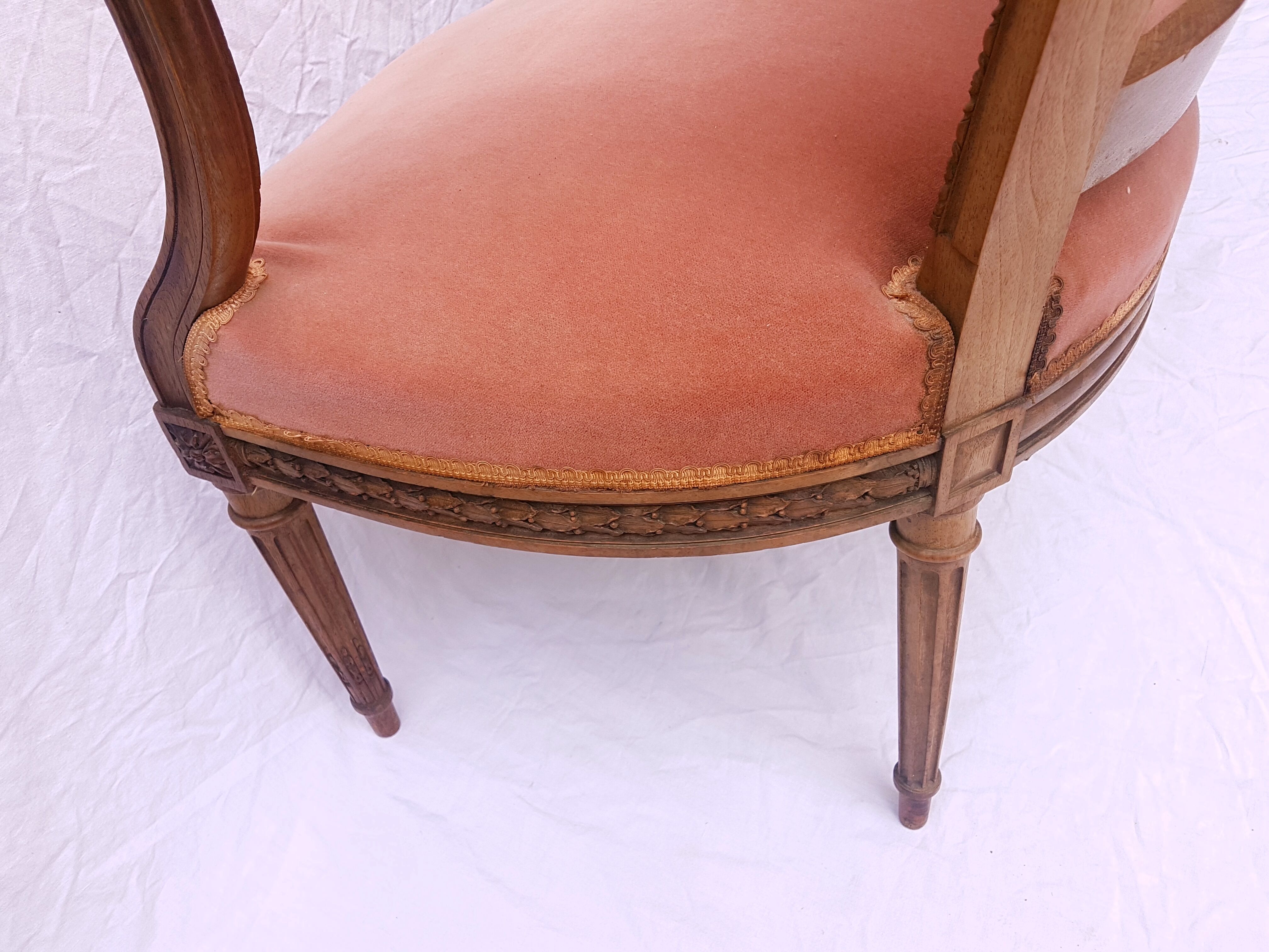 Pair of Louis XVI-style convertible armchairs