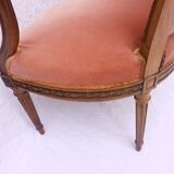 Pair of Louis XVI-style convertible armchairs