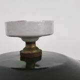 Suspension / Ceiling lamp in green enamelled sheet metal